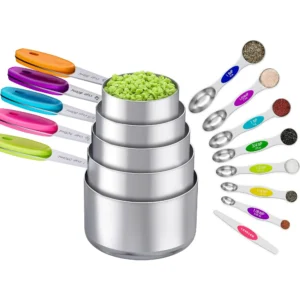 13PCS Measuring Cups and Magnetic Measuring Spoons Set with Leveler