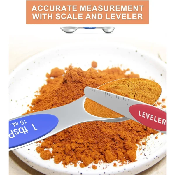 13PCS Measuring Cups and Magnetic Measuring Spoons Set with Leveler - Image 2