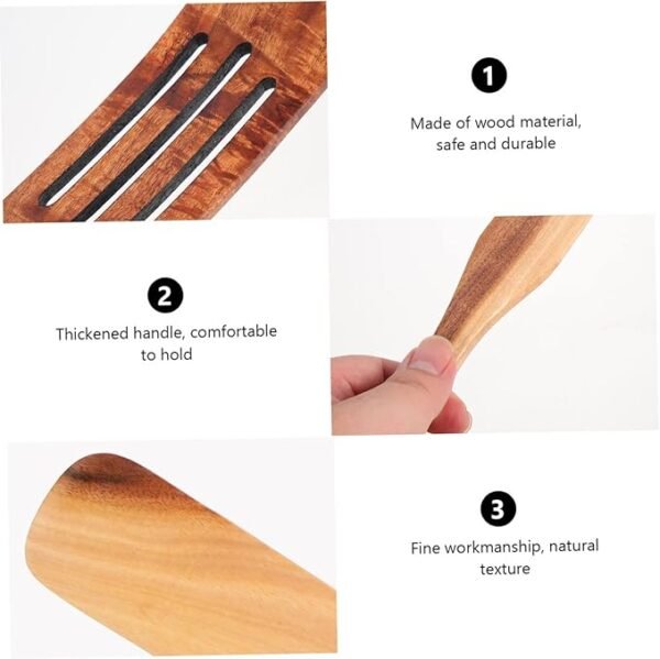 Kitchen Cooking Utensils Set, 5pcs Wooden Utensils - Image 4