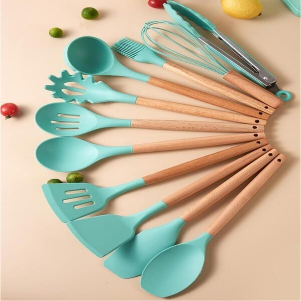 19-Piece Kitchen Utensils Set – Teal Knife Set and Cooking Tools - Image 5
